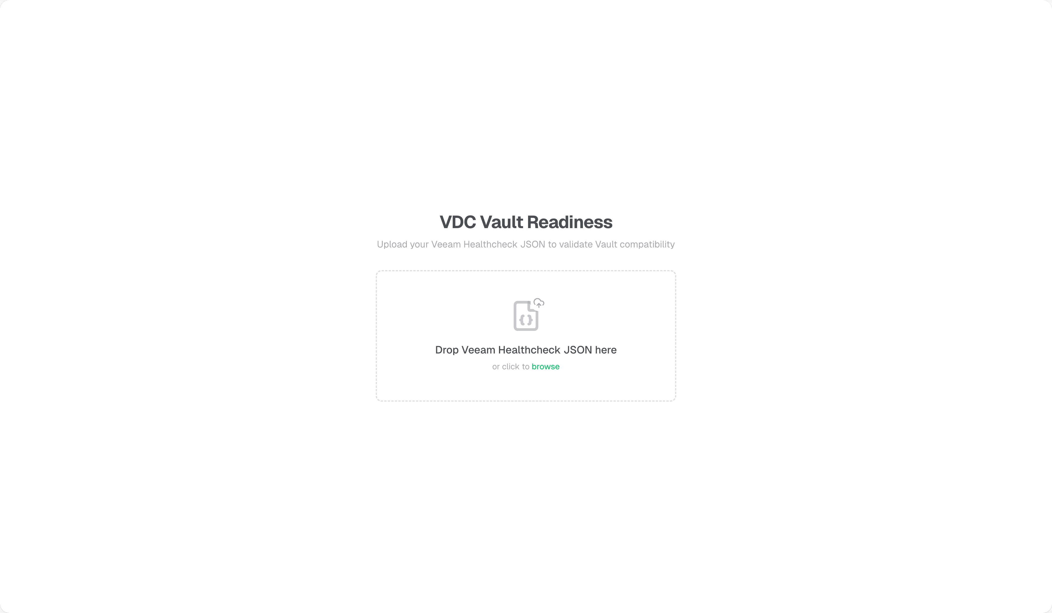 Upload page