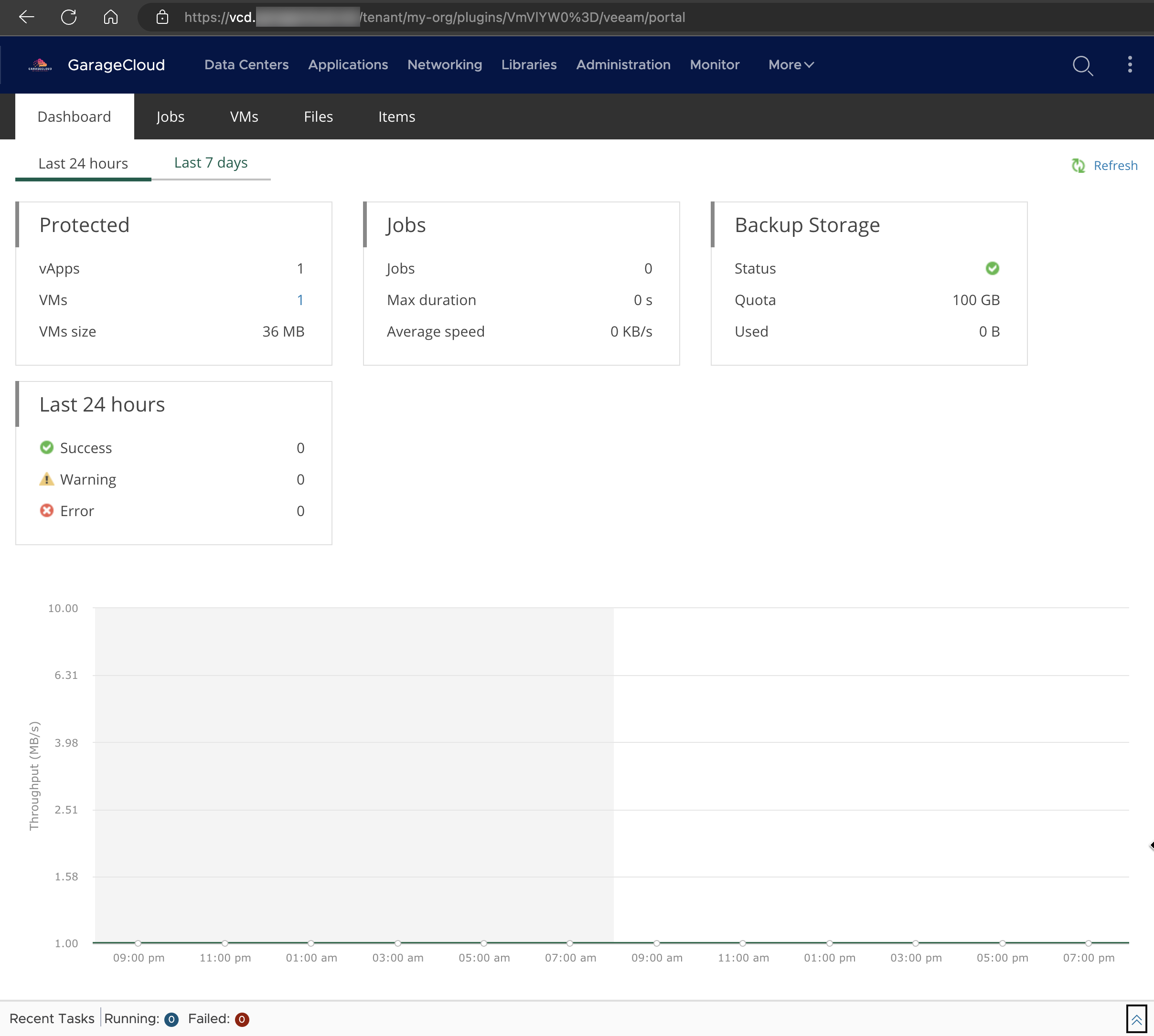 Example of Veeam Plugin working